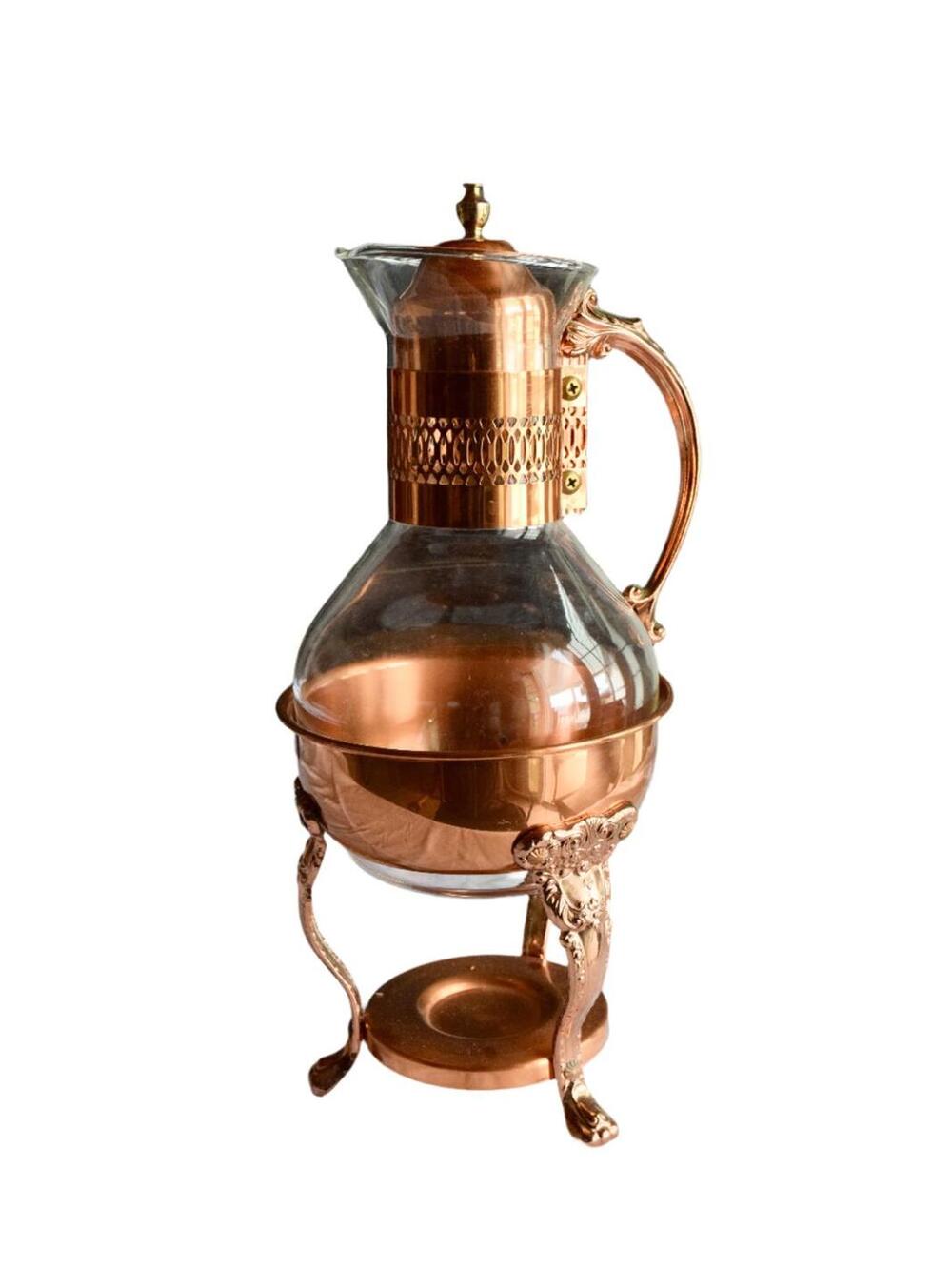 Princess House Copper and Glass Carafe Set